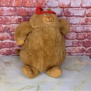 vintage 1986 12" Hallmark Purrrrsonality Cats Fat Boy Chuck Cat